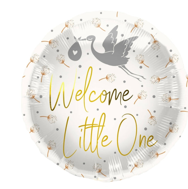 Folieballon Welcome Little One Ooievaar - 45 cm