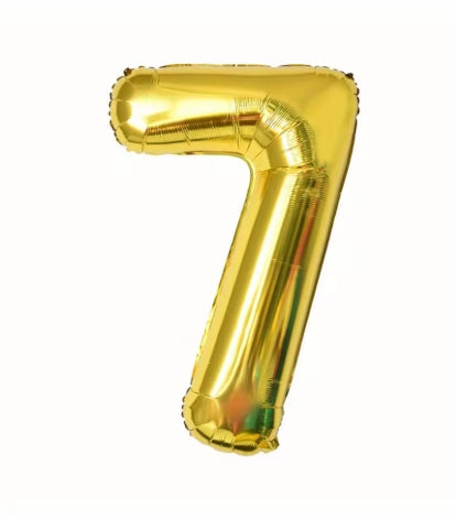 Folieballon Cijfer 7 - Goud 32inch (81cm)