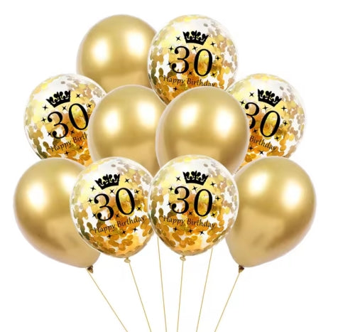 Gouden Ballonnenset – 30e Verjaardag