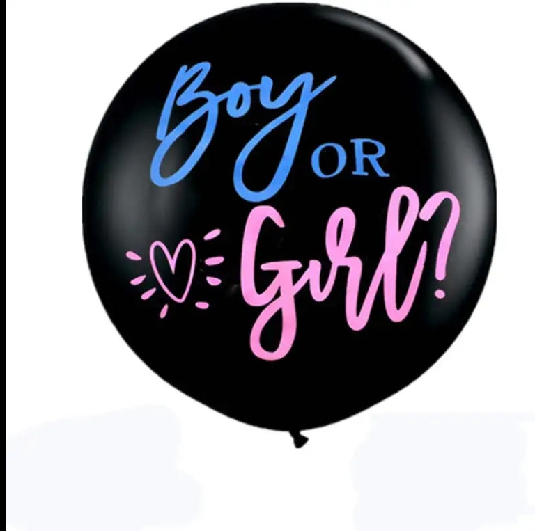 36 Inch Geslacht Onthullen Baby Shower Confetti Ballonnen Zwarte Jongen Of Meisje Ballon Met (Blauw)Confetti