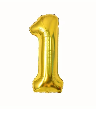 Folieballon Cijfer 1 - Goud 32inch (81cm)