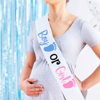 Gender Reveal Sjerp - Boy or Girl?  Babyshower Accessoire