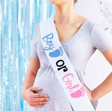 Gender Reveal Sjerp - Boy or Girl?  Babyshower Accessoire